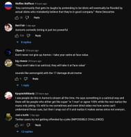 Fans in the YouTube comments section sharing their thoughts on the content creator's address (Image via Asmongold Clips/YouTube)